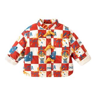 嘟嘟家儿童年装拜年服宝宝喜庆唐装冬季男童过年棉服女童周岁礼服