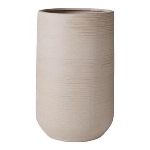 简约陶瓷高大口径花盆百合竹装饰阳台客厅ins国风墨纱透气粗陶盆