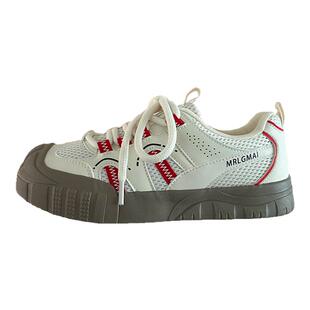 路十三小众不撞款鞋子女款百搭学生板鞋2025新款网面透气小白鞋夏