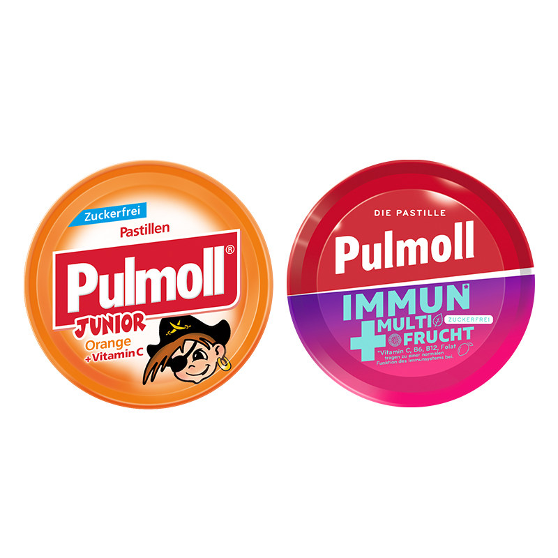 德国pulmoll无糖润喉糖果汁橙子维生素C润嗓护嗓舒缓【临期特惠】