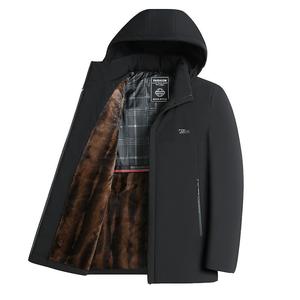 2024冬季新款男士棉服金貂绒一体绒棉衣派克服保暖加厚大衣外套