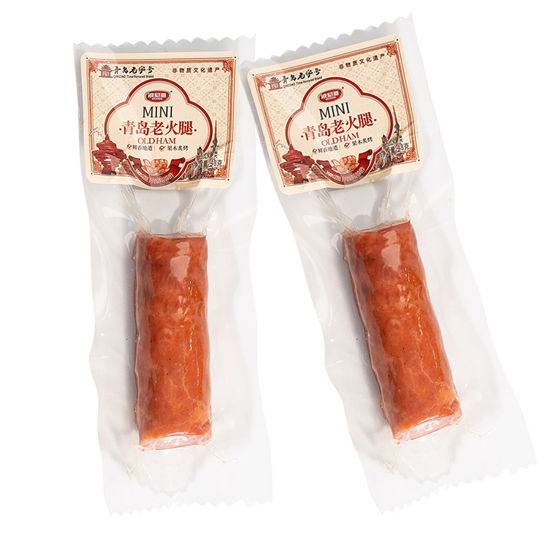波尼亚mini青岛老火腿即食火腿肠小肉香肠零食青岛特产果木熏烤