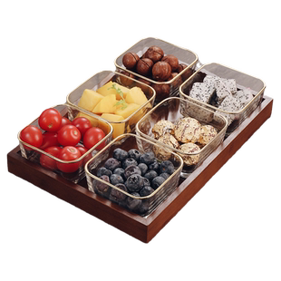 水果盘客厅家用茶点茶几零食干果糖坚果小吃碟点心收纳盒轻奢高档