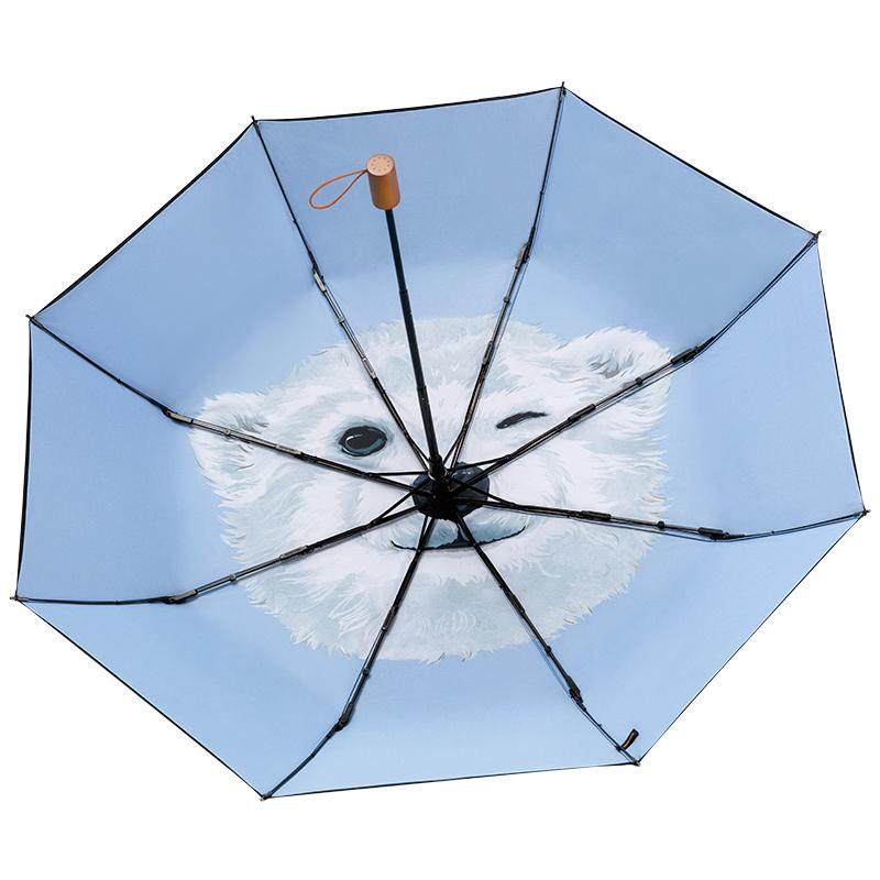蕉下栖寻太阳伞晴雨伞两用折叠遮阳伞小巧便携双层黑胶三折防晒伞