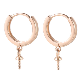 925纯银耳环耳扣空托配饰日韩简约珍珠耳坠托diy翡翠玉珠耳饰材料