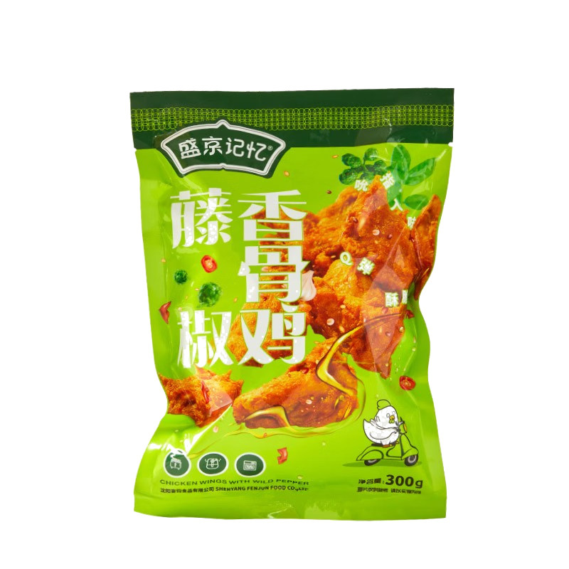 油炸小吃藤椒口味鸡伴翅香骨鸡