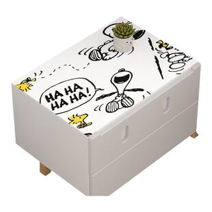 卡通史努比 床头柜茶几垫子梳妆台桌布皮革防尘pvc防水防油免洗防