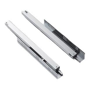 悍高 托底抽屉轨道18板全拉缓冲阻尼自吸滑轨反弹隐藏免拉手导轨