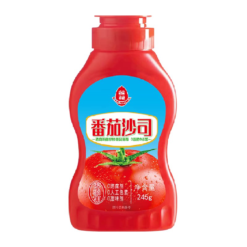 莲花番茄酱番茄沙司挤压瓶245g0添加宝宝披萨薯条汉堡意面酱家用