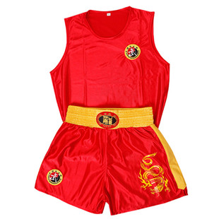 散打服装男龙服拳击服儿童自由搏击训练格斗短裤成人衣服武术衣服