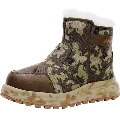 实心厚底隔寒雪地靴皮毛一体羊毛