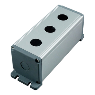 金属按钮盒65*65铝合金开关控制盒12345孔m22mm急停旋钮安装盒