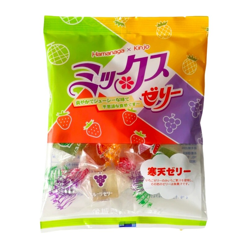 日本进口滨永什锦水果味啫喱软糖方块型水果味婚庆喜糖解馋小零食