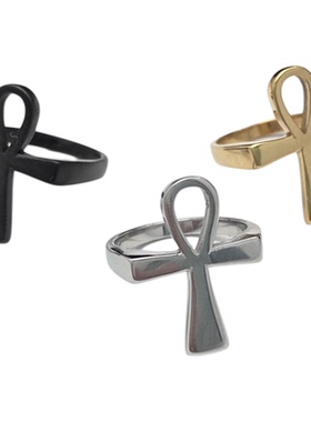 Syou中性不锈钢复古戒指