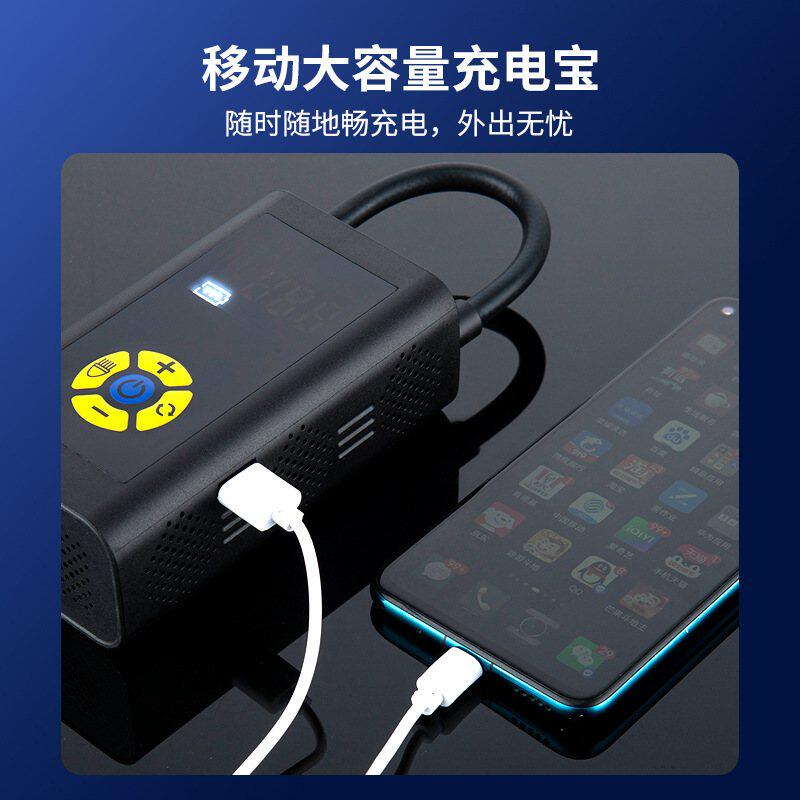车载无线充气泵车用便携式汽车用轮胎打气筒电动打高压气泵轿车