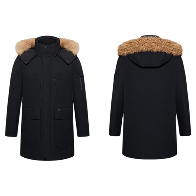 金利来GY长款白鸭绒羽绒服