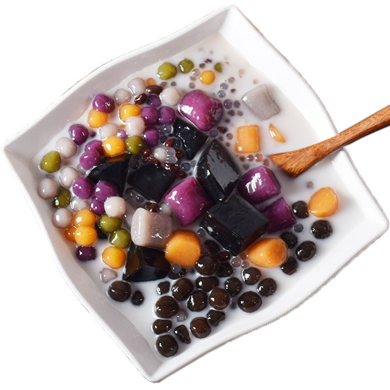芋圆三色四色混合奶茶原料手工