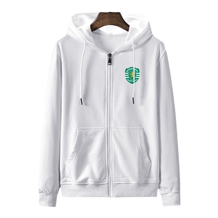 里斯本竞技葡萄牙体育欧冠足球迷服队服拉链开衫卫衣男女连帽外套