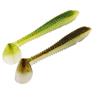 ESFISHING激波小胖无铅路亚螺纹T尾软饵100mm6条假饵鲈鱼鳜鱼翘嘴