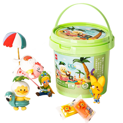 得力轻型粘土24色桶装