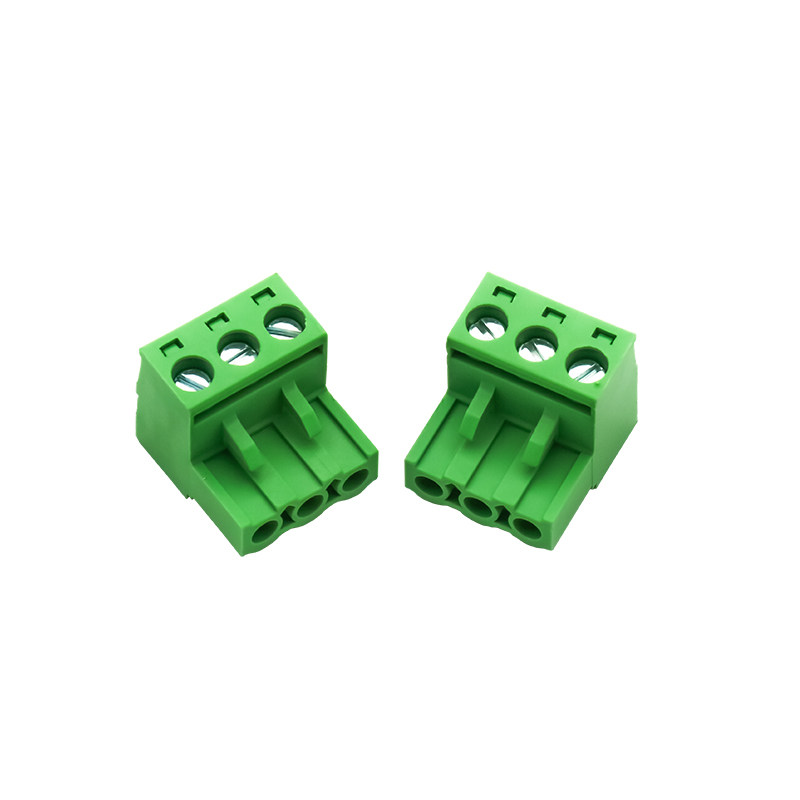 插拔式接线端子2EDGK-5.08MM间距插头母头绿色全铜环保阻燃2-24P