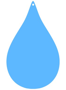 水滴形环创吊饰塑料片幼儿园DIY