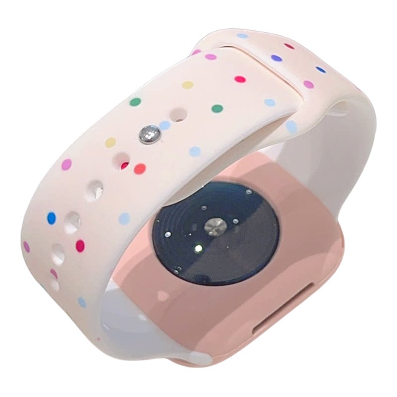 彩色波点硅胶圆点适用iwatch表带