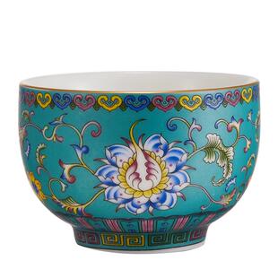 青花瓷茶杯复古陶瓷功夫单杯珐琅彩主人杯茶具茶盏套装茶碗品茗杯