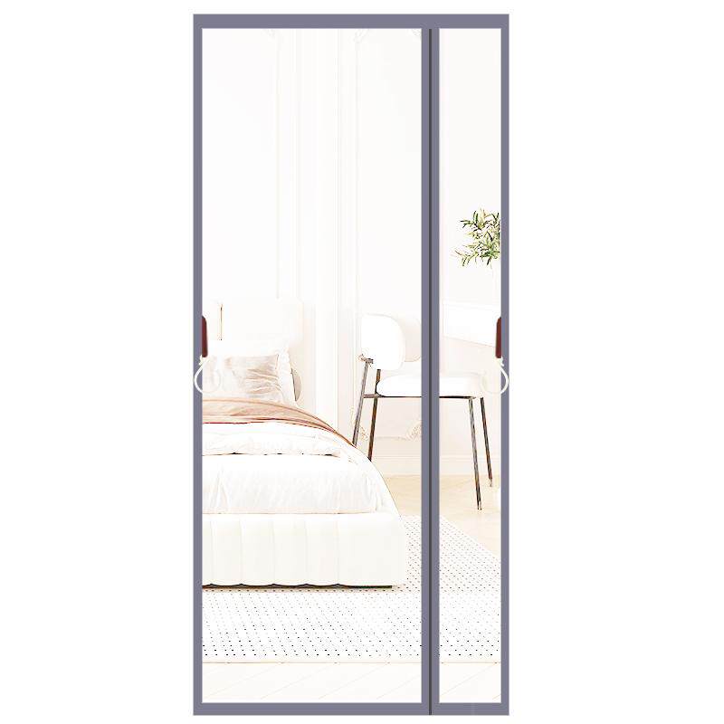 空调门帘免打孔家用2023新款侧开防蚊挡风家用透明防油烟隔断帘