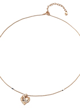 925银镀金锆石项链女轻奢高级感