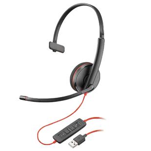 缤特力POLY话务员专用耳机 头戴式有线usb降噪客服耳麦C3200系列