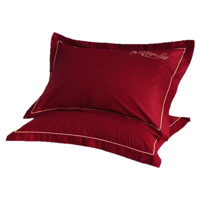 结婚庆枕头套长绒棉一对装枕头套