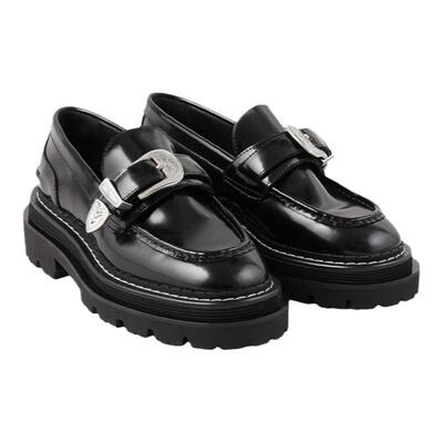 SANDRO牛皮革金属扣乐福鞋