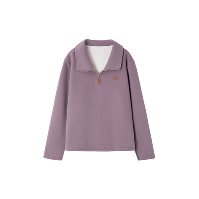 时然大码微胖mm加绒卫衣