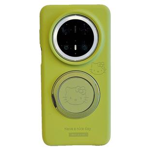 拓岚 适用华为mate70pro+手机壳卡通可爱kitty猫头像mate60pro液态硅胶360度磁吸旋转支架pura70ultra防摔女