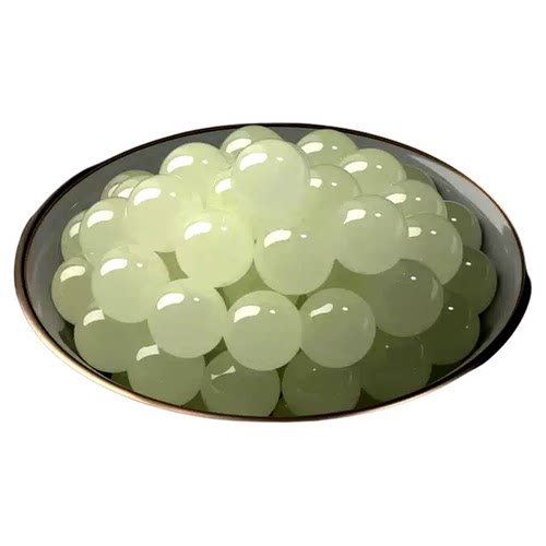 冰种8A天然和田玉散珠手串玉珠子正品碧玉diy女款玉石无优化晴水