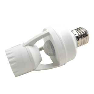 包邮人体红外线感应开关灯头灯座 楼道延时感光可调220V 86型促销