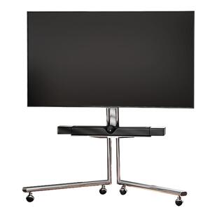 CABTE可移动电视机支架不锈钢落地推车电视简约艺术支架40-75英寸