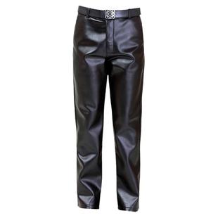 皮裤男中老年防水干活穿耐脏工作保暖冬季男款男士加绒挡风棉裤子