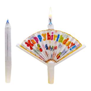 扇形小丑生日蜡烛横幅创意搞怪网红ins儿童男孩蛋糕装饰整蛊布置