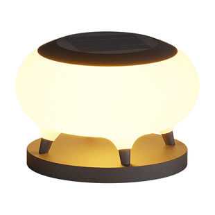 户外柱头灯太阳能庭院门柱灯别墅围墙灯大门柱子灯室外圆形柱头灯