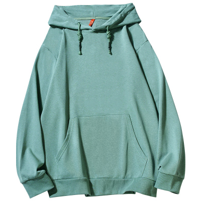 美式复古卫衣男连帽衫纯色宽松