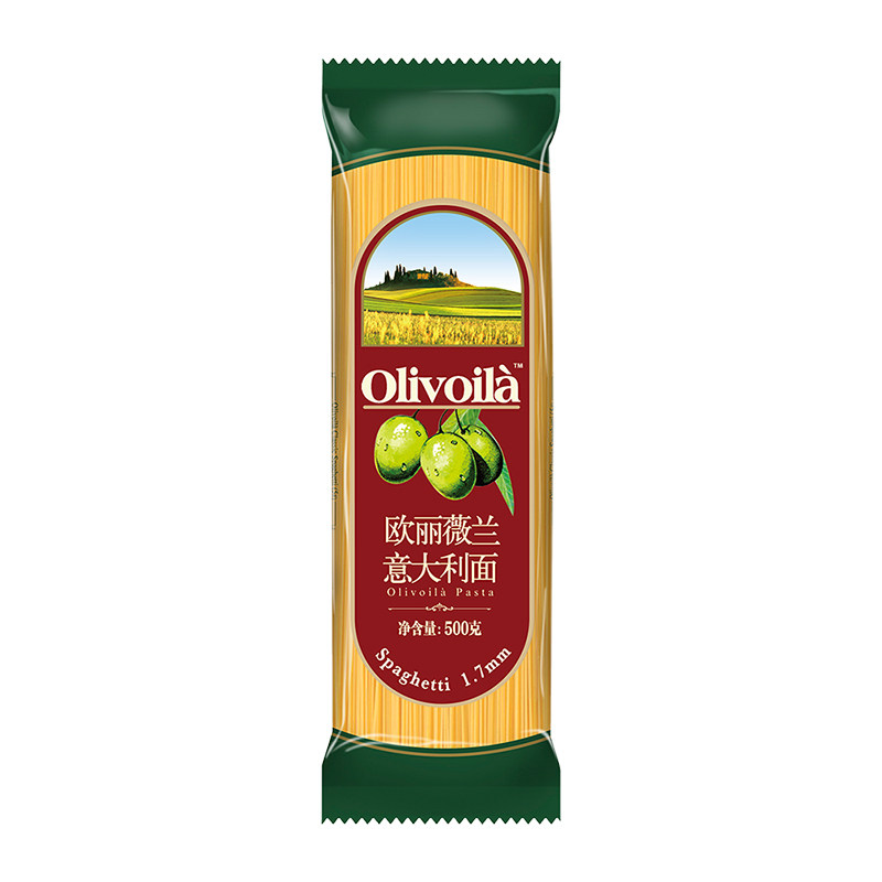 欧丽薇兰意大利面条500g家用速食口感劲道拌面杜兰小麦天猫u先