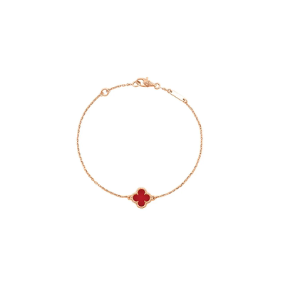 9.9新Van Cleef & Arpels/梵克雅宝四叶草幸运系列18K玫瑰金手链