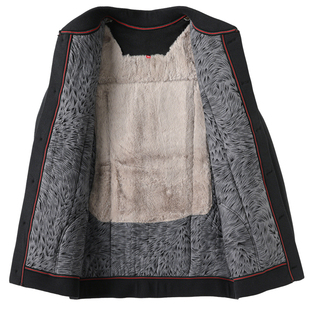 恒源祥彩羊中老年爸爸装加绒加厚保暖棉袄男冬季新款休闲宽松棉衣