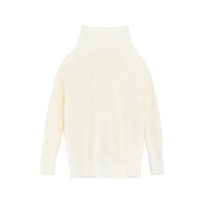 高级感一字肩针织衫上衣女