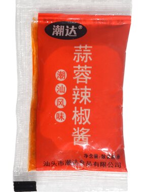 便携袋装汕头辣椒酱潮达外卖装