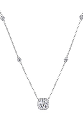 925纯银方糖项链女生轻奢小众