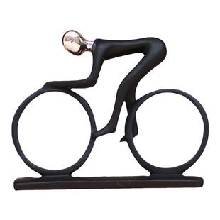 运动人物摆件现代简约家居装饰品创意自行车摆设书柜办公室工艺品