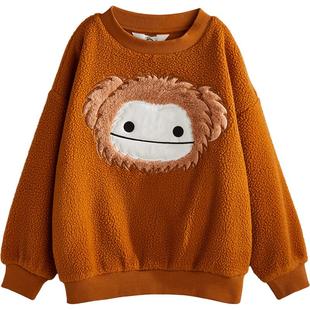 【Squishmallows】HM童装儿童男童女童冬大廓形泰迪绒卫衣1206436